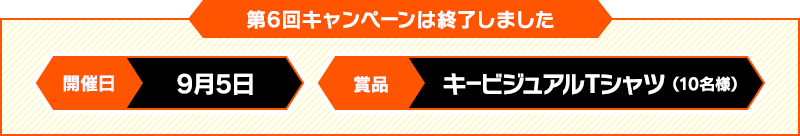 第6回キャンペーンは終了しました